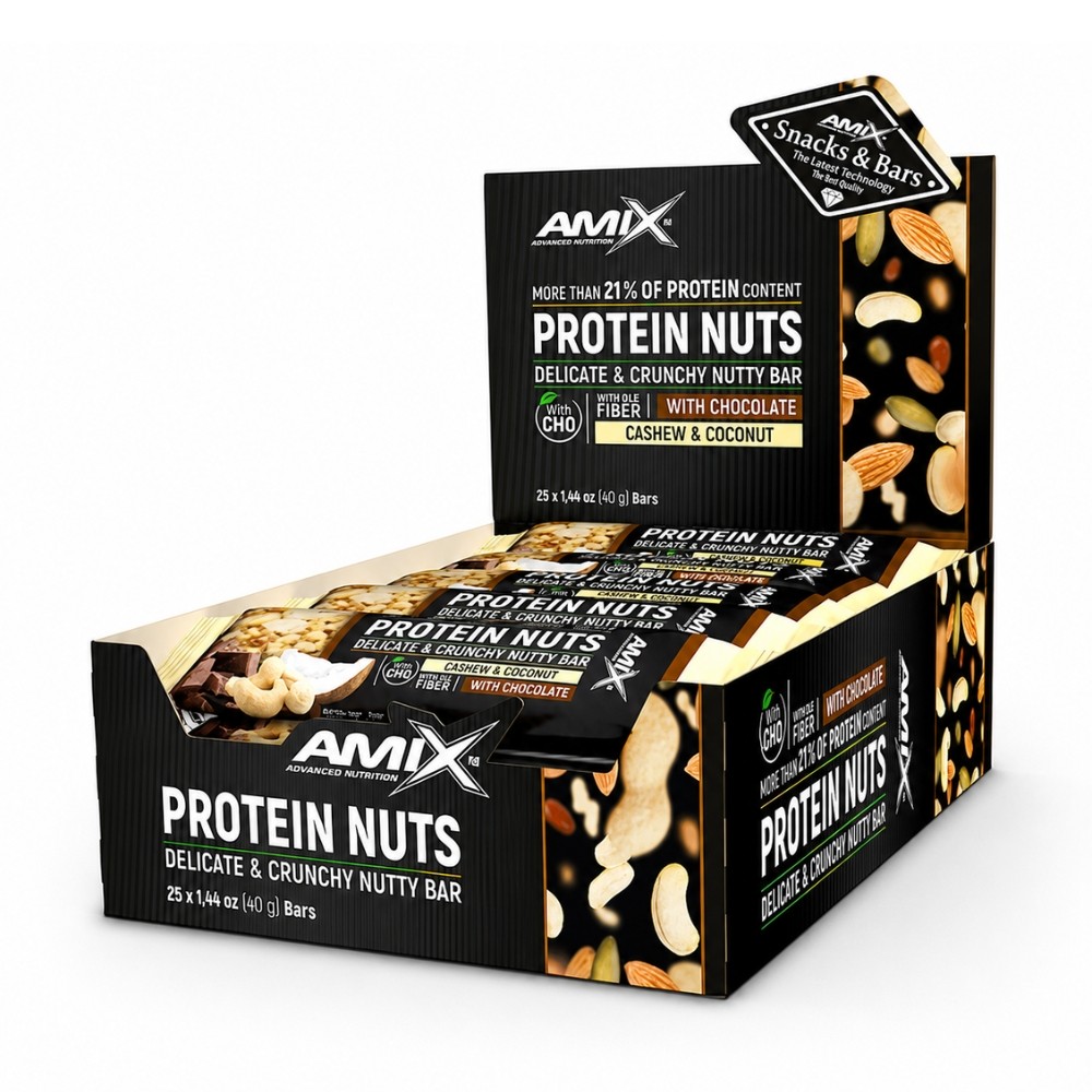 AMIX PROTEIN NUTS BAR 25*40g ANACARDO COCO