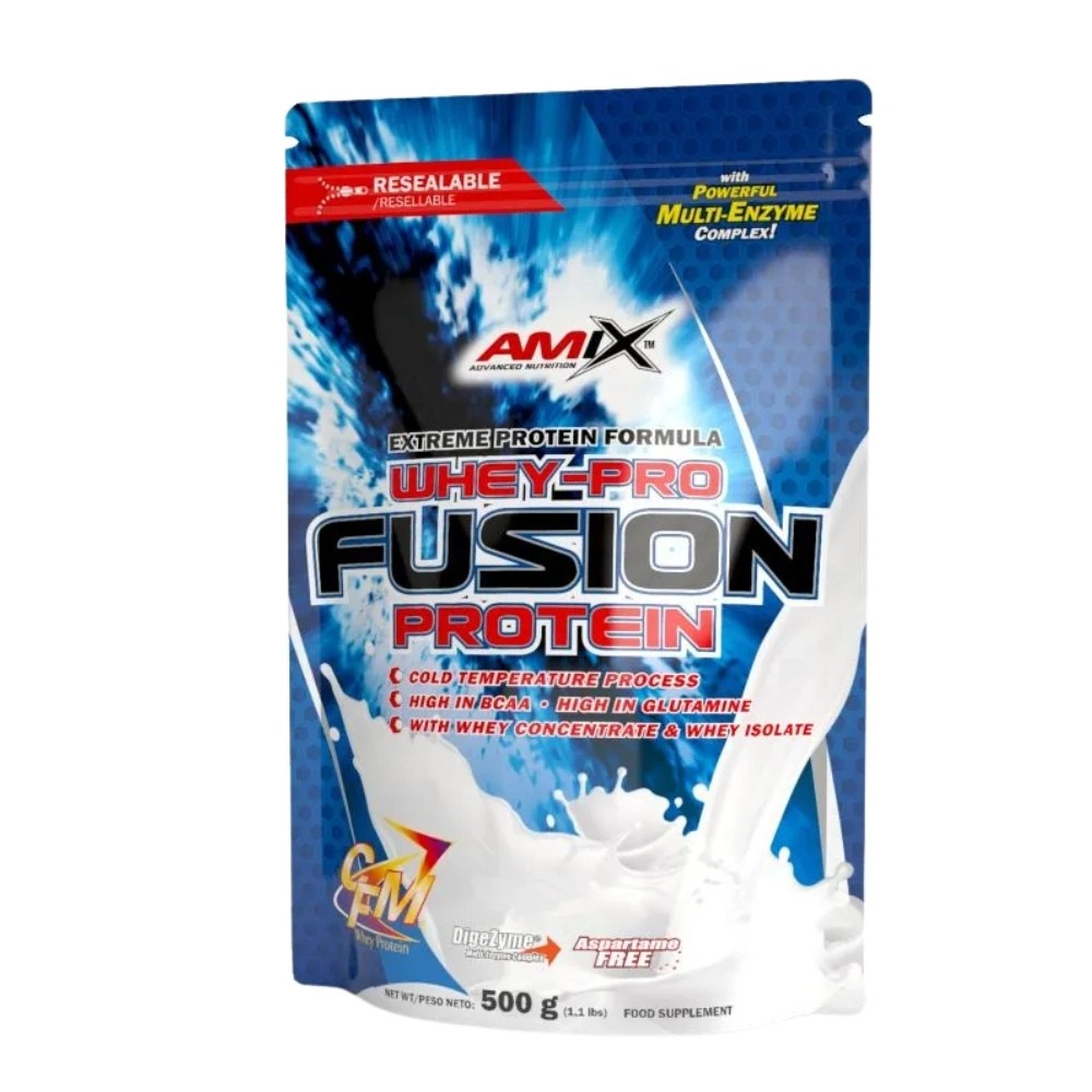 AMIX WHEY PRO FUSION SACO 500GR MOCA-CHOCO-CAFE