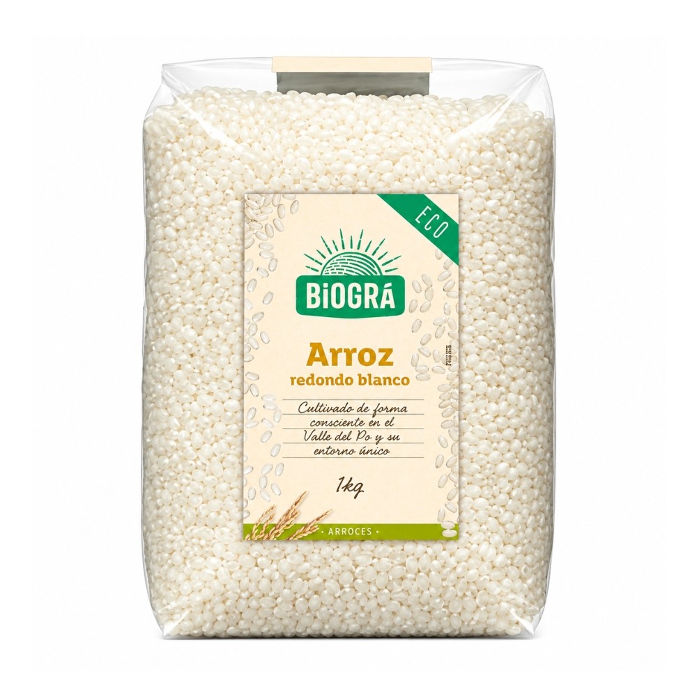 BIOGRA ARROZ REDONDO BLANCO BIO. 1KG.