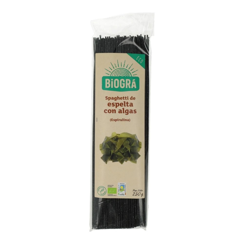 BIOGRA SPAGUETTI ESPELTA ALGAS BIO. 250GR.