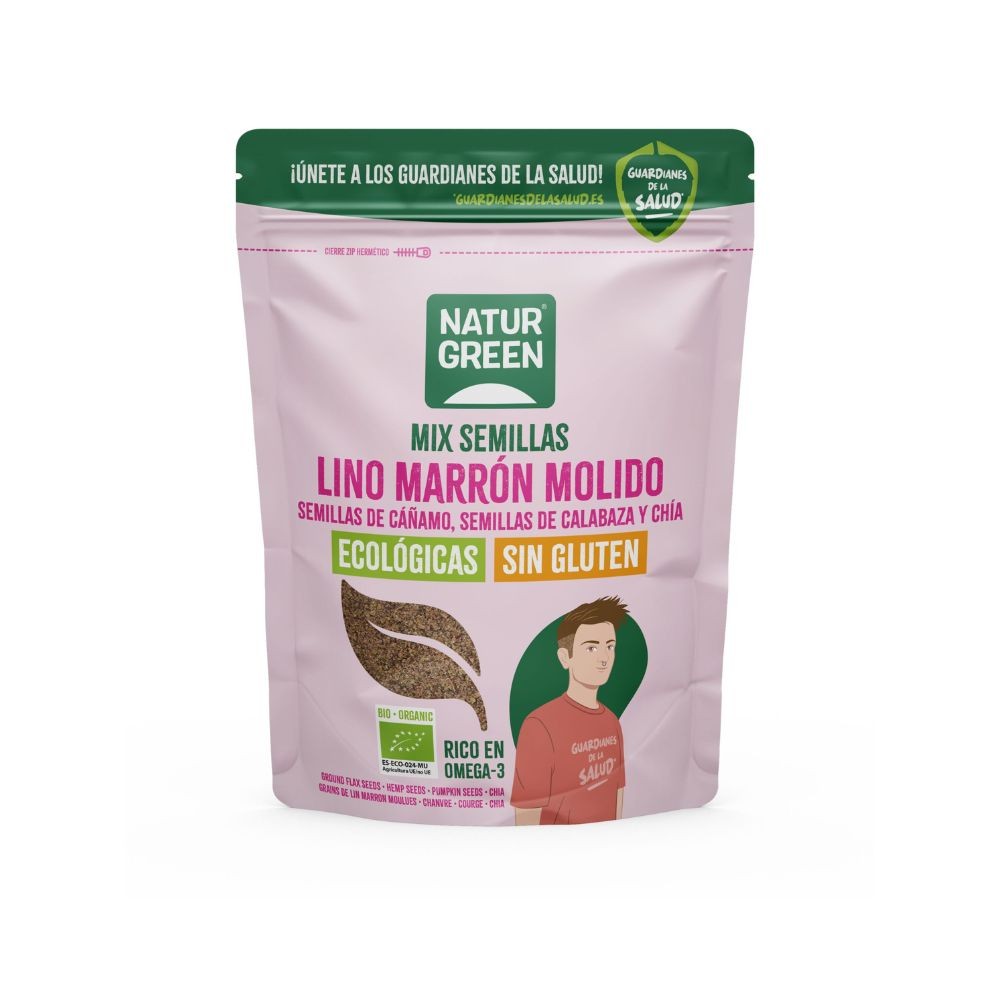 NATURGREEN SEMILLA.LINO,CAÑAMO CALABAZA CHIA 150G