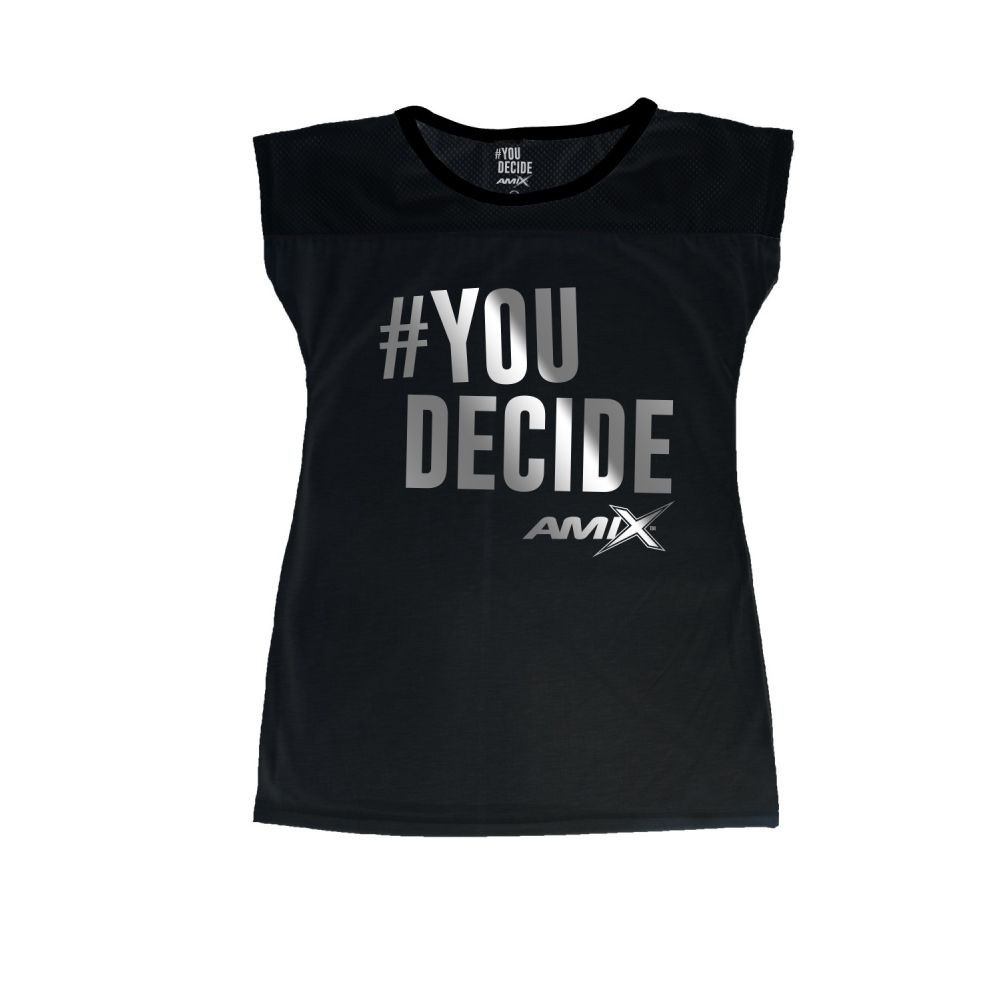AMIX CAMISETA MUJER BELL.NEGRA YOU DECIDE PLAT.(L)