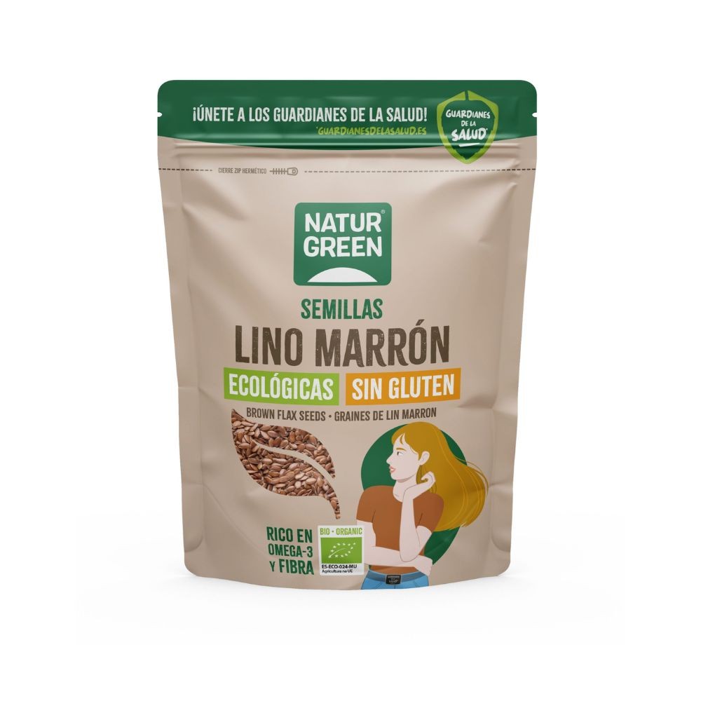 NATURGREEN LINO MARRON BIO. 225GR.