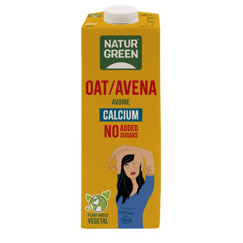 NATURGREEN BEBIDA AVENA 1L CALCIO SIN AZÚCAR