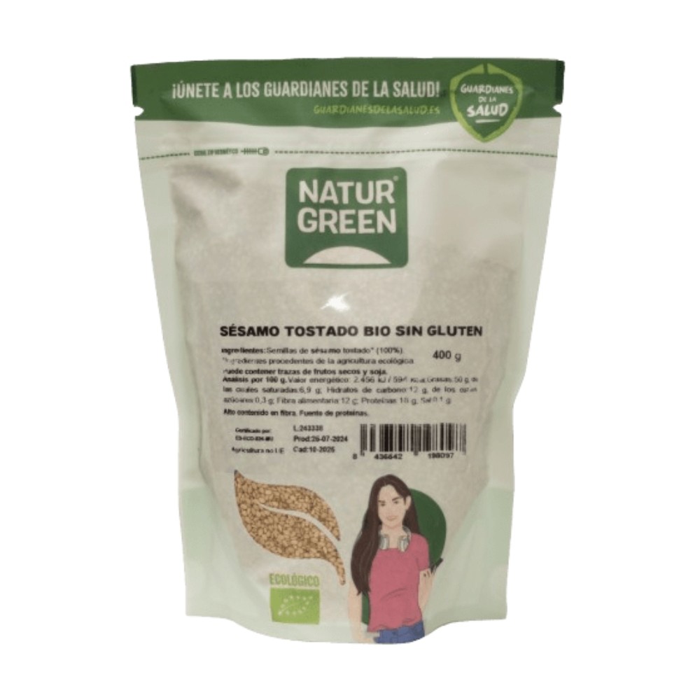 NATURGREEN SEMILLA SESAMO TOSTADO BIO.400GR.