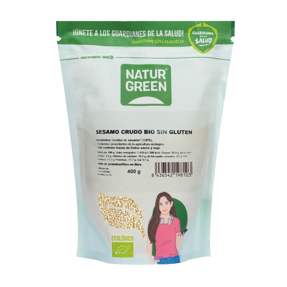 NATURGREEN SEMILLA SESAMO CRUDO BIO 400GR