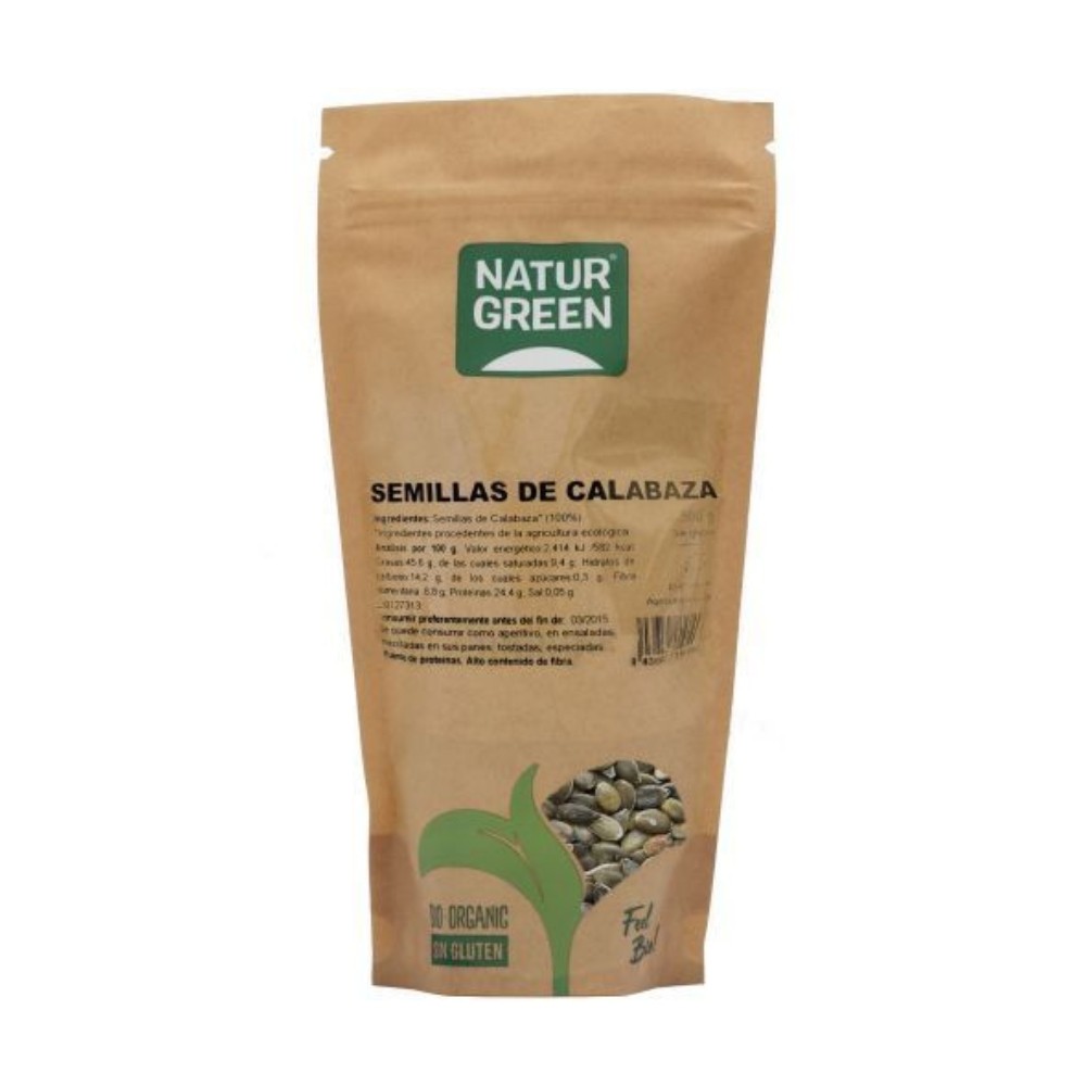 NATURGREEN SEMILLA CALABAZA BIO. 350G.