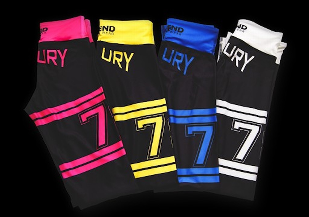 AMIX LEGGIN TREND FITNESS RUGBY 78 NEGRO-ROSA (XS)