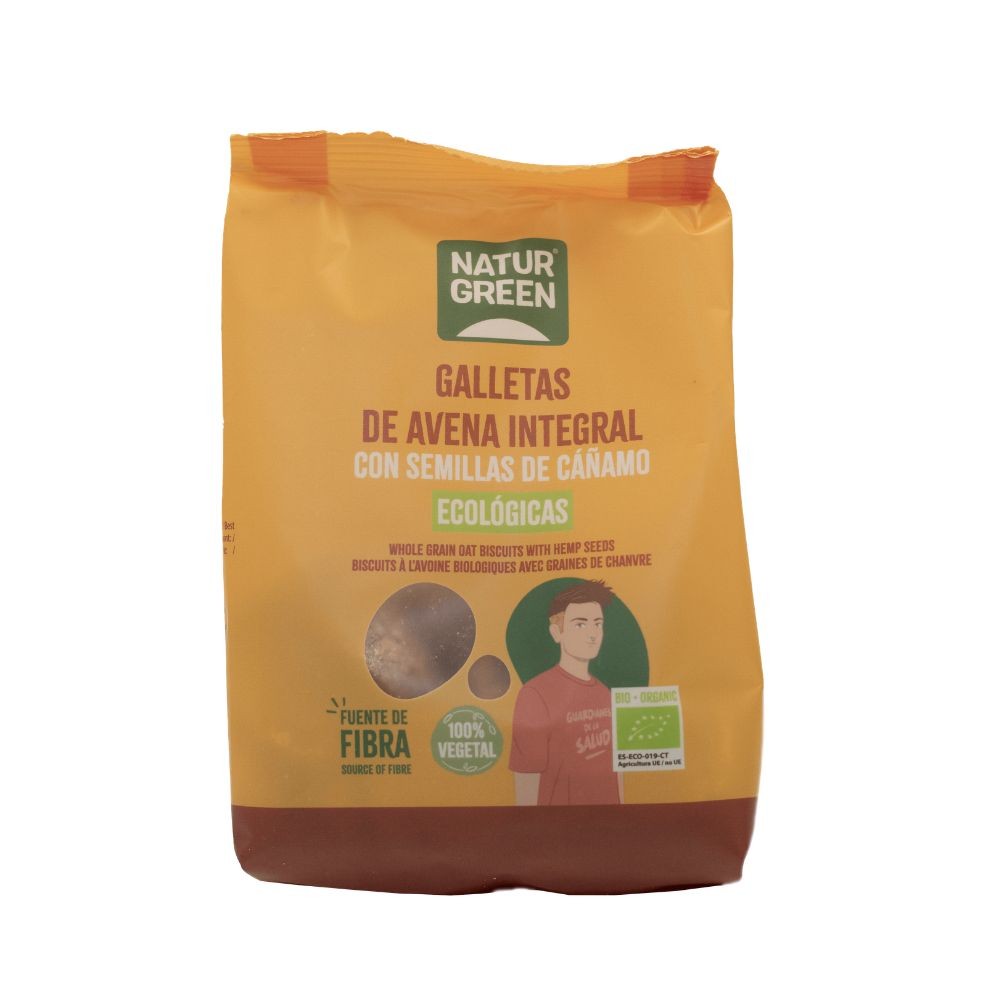 NATURGREEN GALLETA AVENA INTEGRAL CAÑAMO 140GR