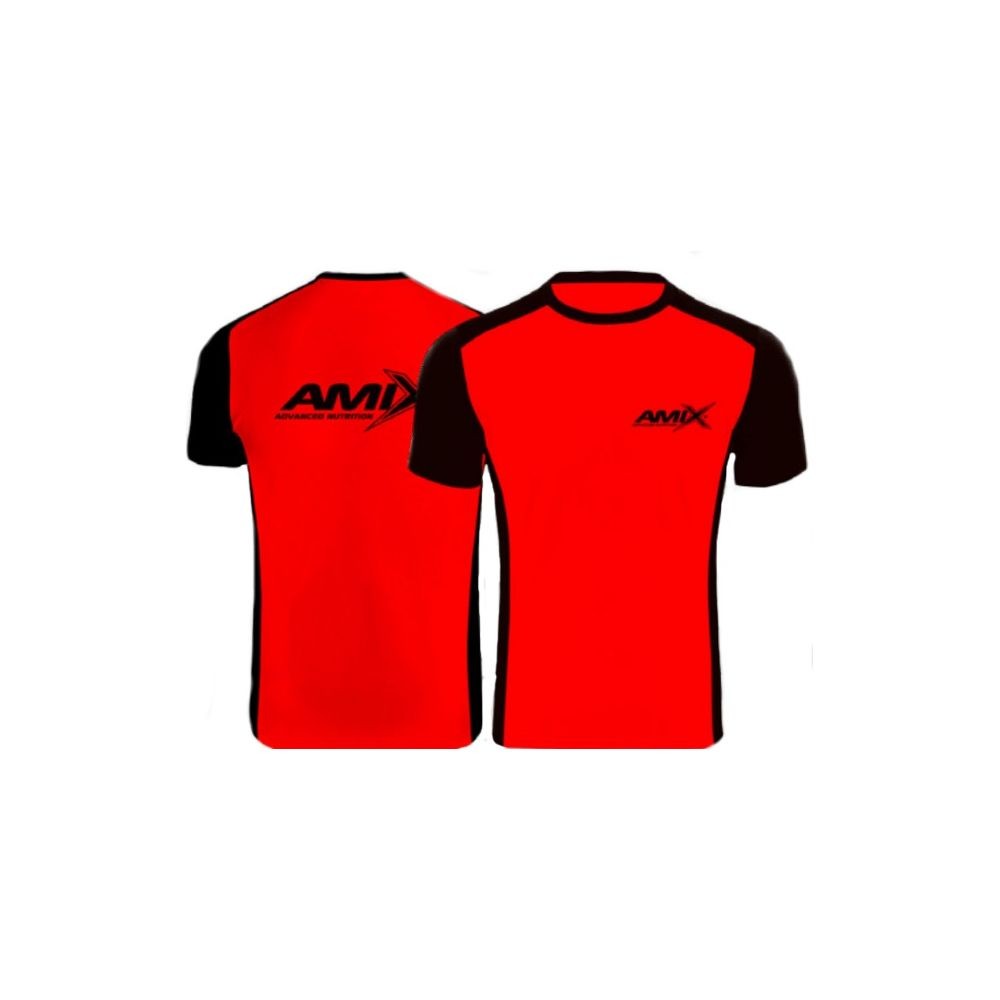 AMIX CAMISETA RUNFIT LIMIT COLOR NEGRO-ROJO (S)