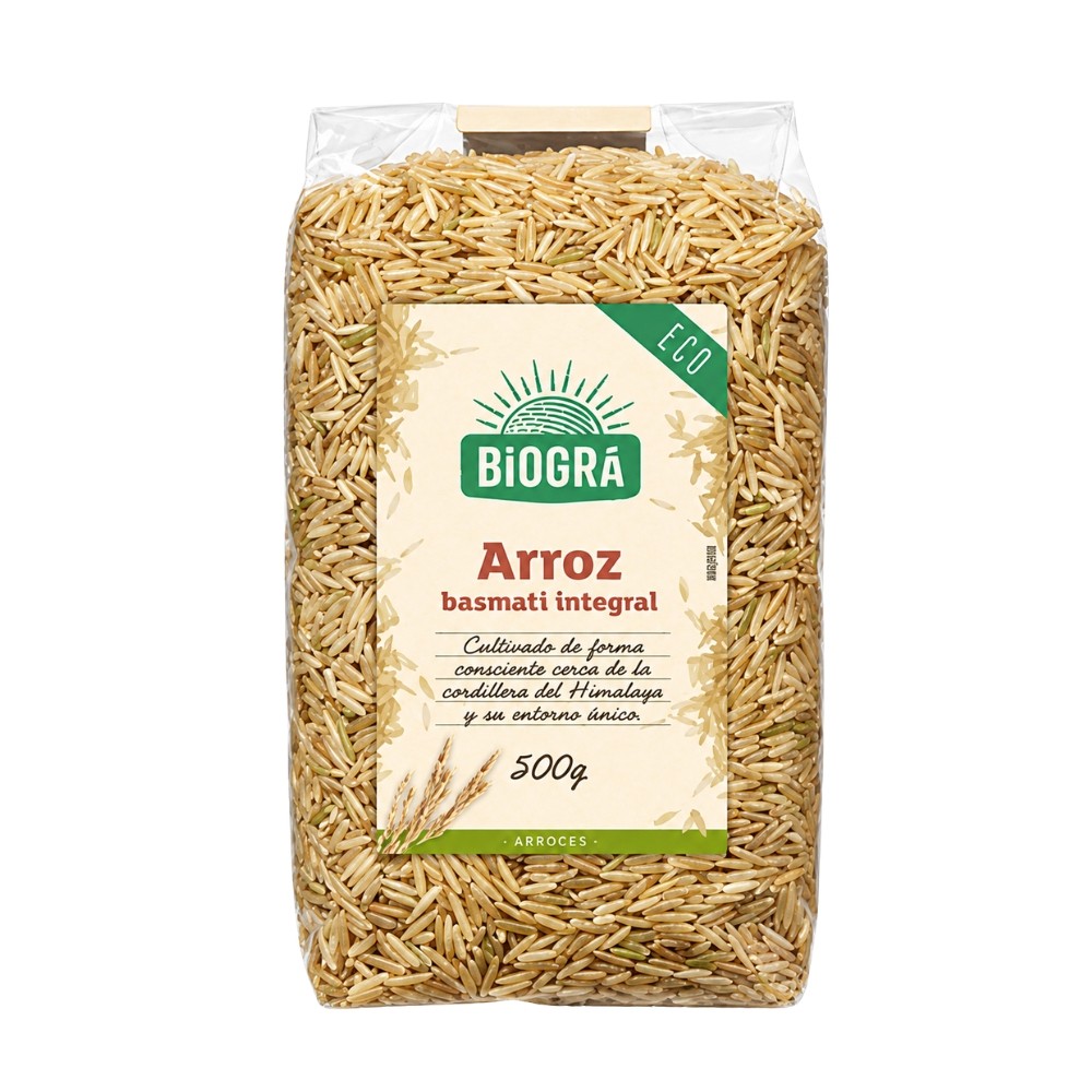 BIOGRA ARROZ BASMATI INTEGRAL BIO. 500GR.