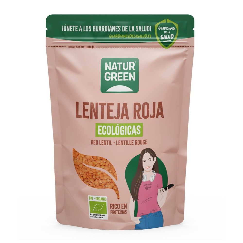 NATURGREEN LENTEJAS ROJAS BIO.500GR.