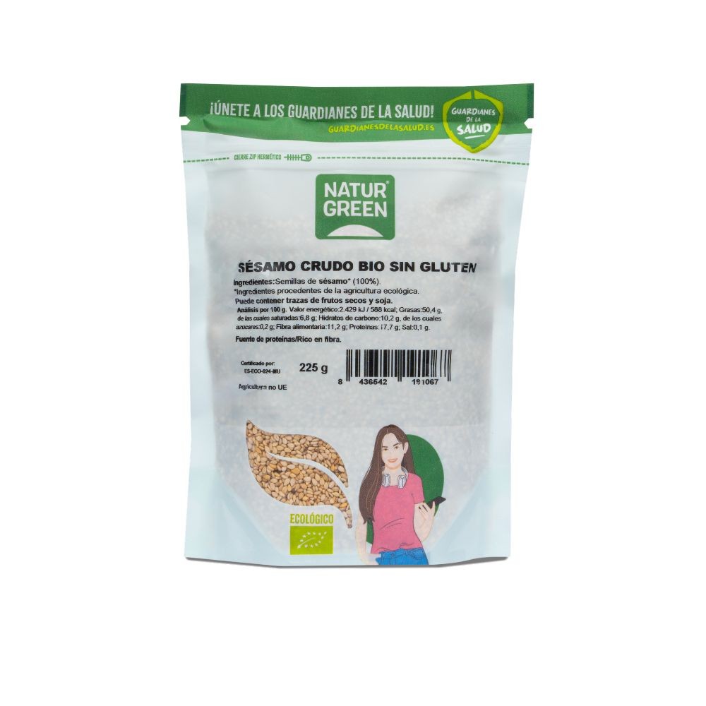 NATURGREEN SEMILLA SESAMO CRUDO BIO. 225GR.