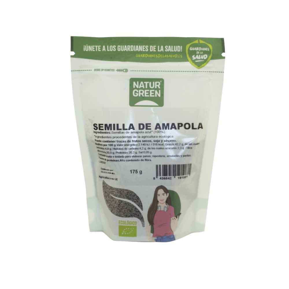 NATURGREEN SEMILLA AMAPOLA BIO. 175GR.