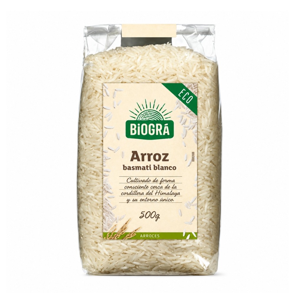 BIOGRA ARROZ BASMATI BLANCO BIO. 500GR.