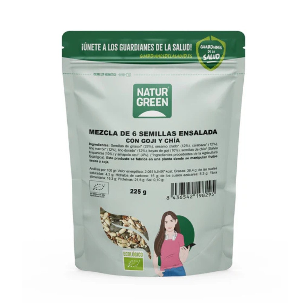 NATURGREEN MEZCLA 6 SEMILLAS ENSALADA GOJI C. 225G