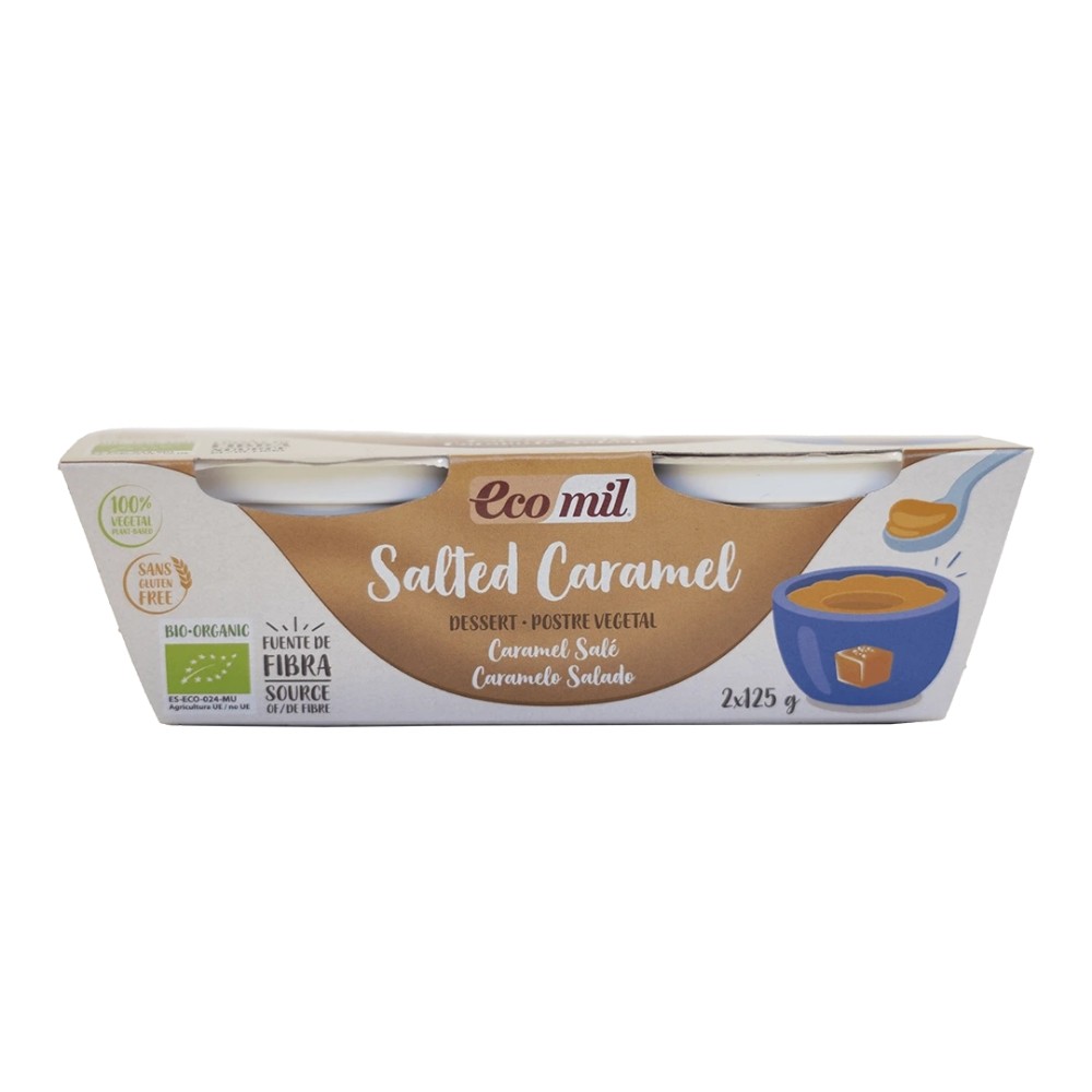 ECOMIL POSTRE SALTED CARAMELO BIO. 2X125GR.