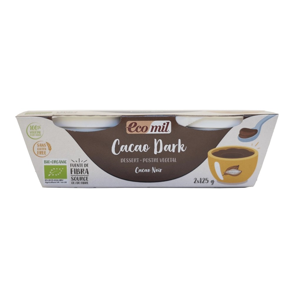 ECOMIL POSTRE CACAO DARK BIO. 2X125GR.
