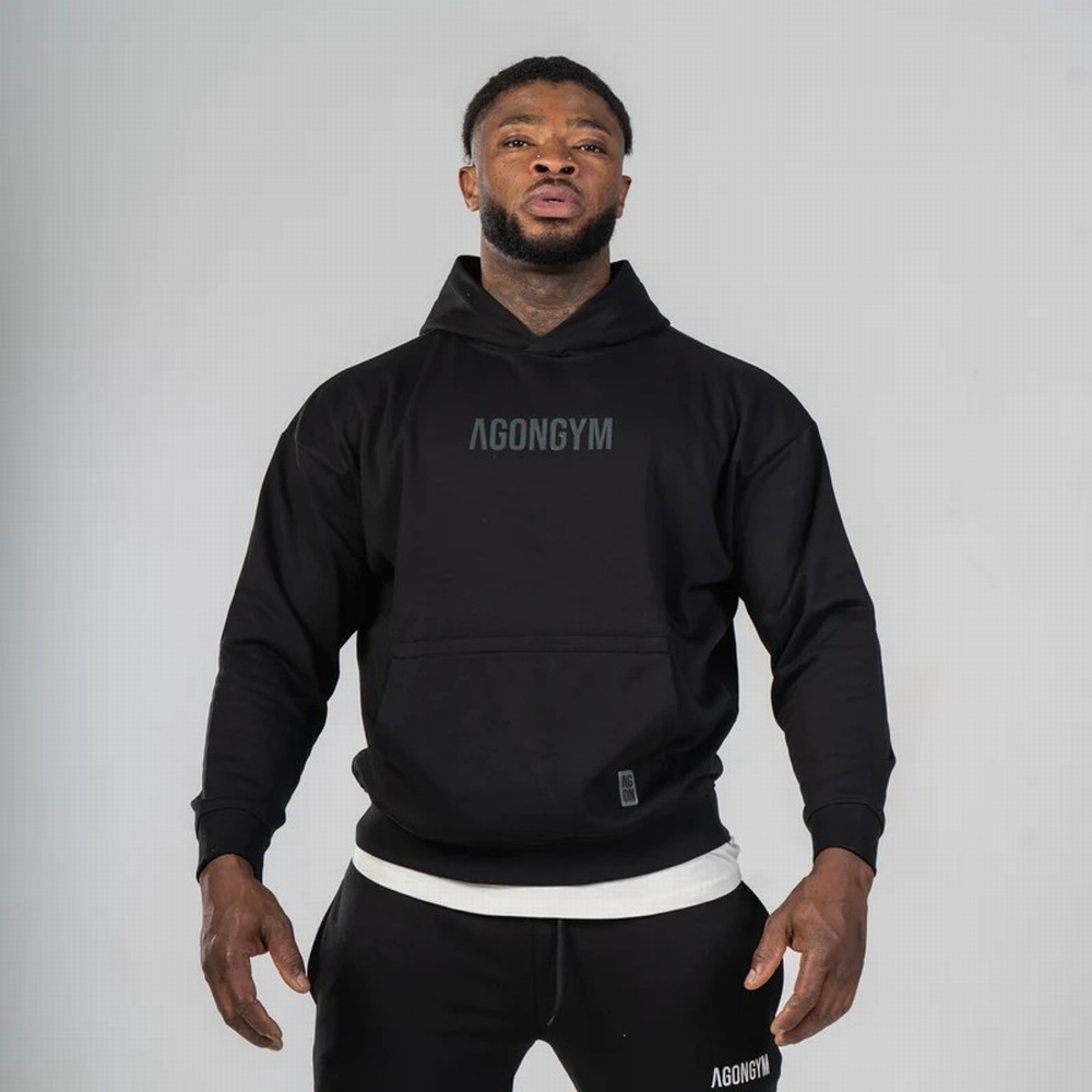 AGONGYM SUDADERA AGONDRIP HOODIE BLACK T-L