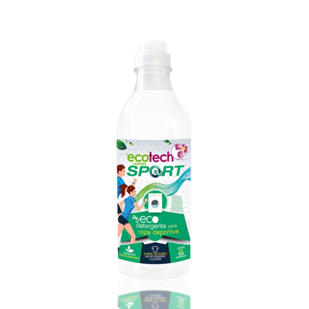 ECOTECH ENVASE VACIO LAUNDRY SPORT 1L (TAP.DOSIFI)