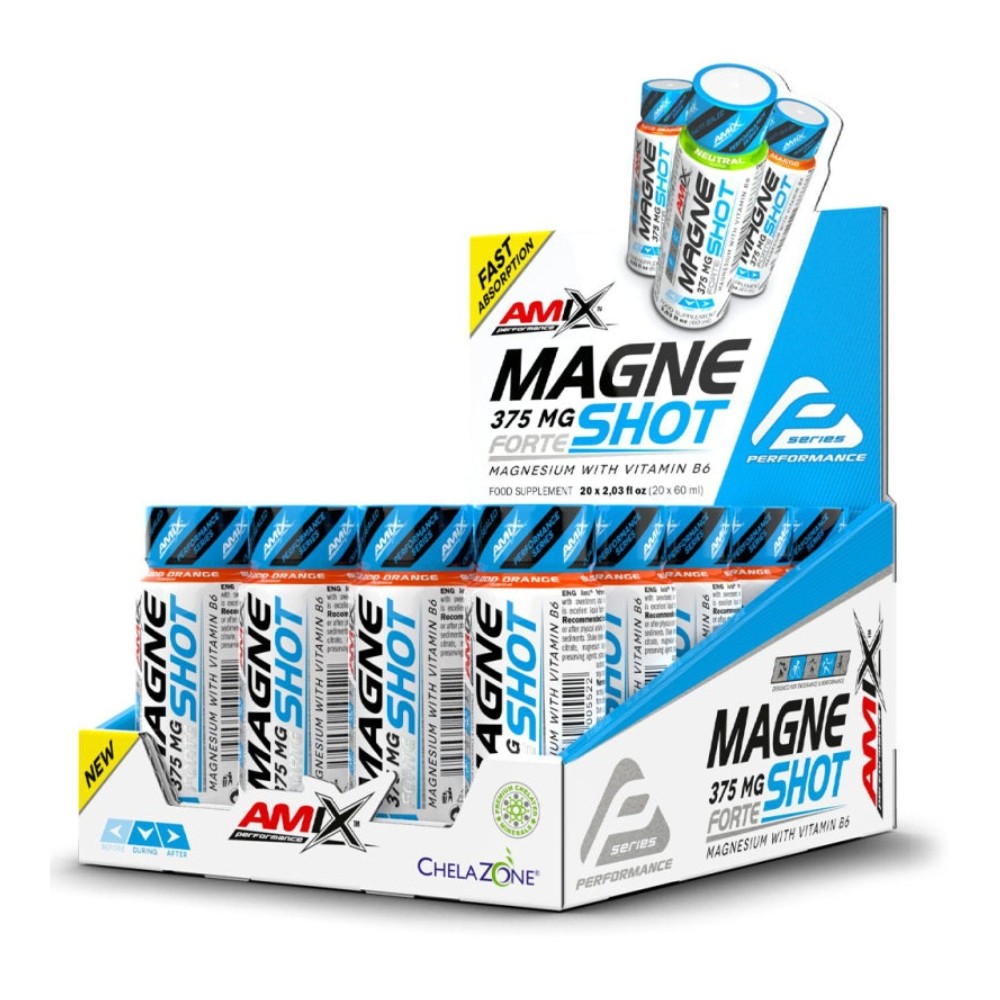 AMIX PERFORMANCE MAGNESHOT FORTE 20X60ML NARANJA