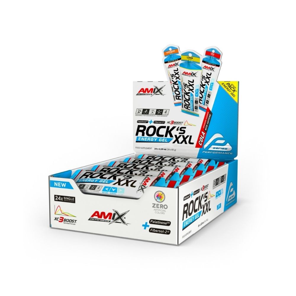 AMIX PERF GEL ROCK,S XXL C/CAFEINA 24X65GR COLA