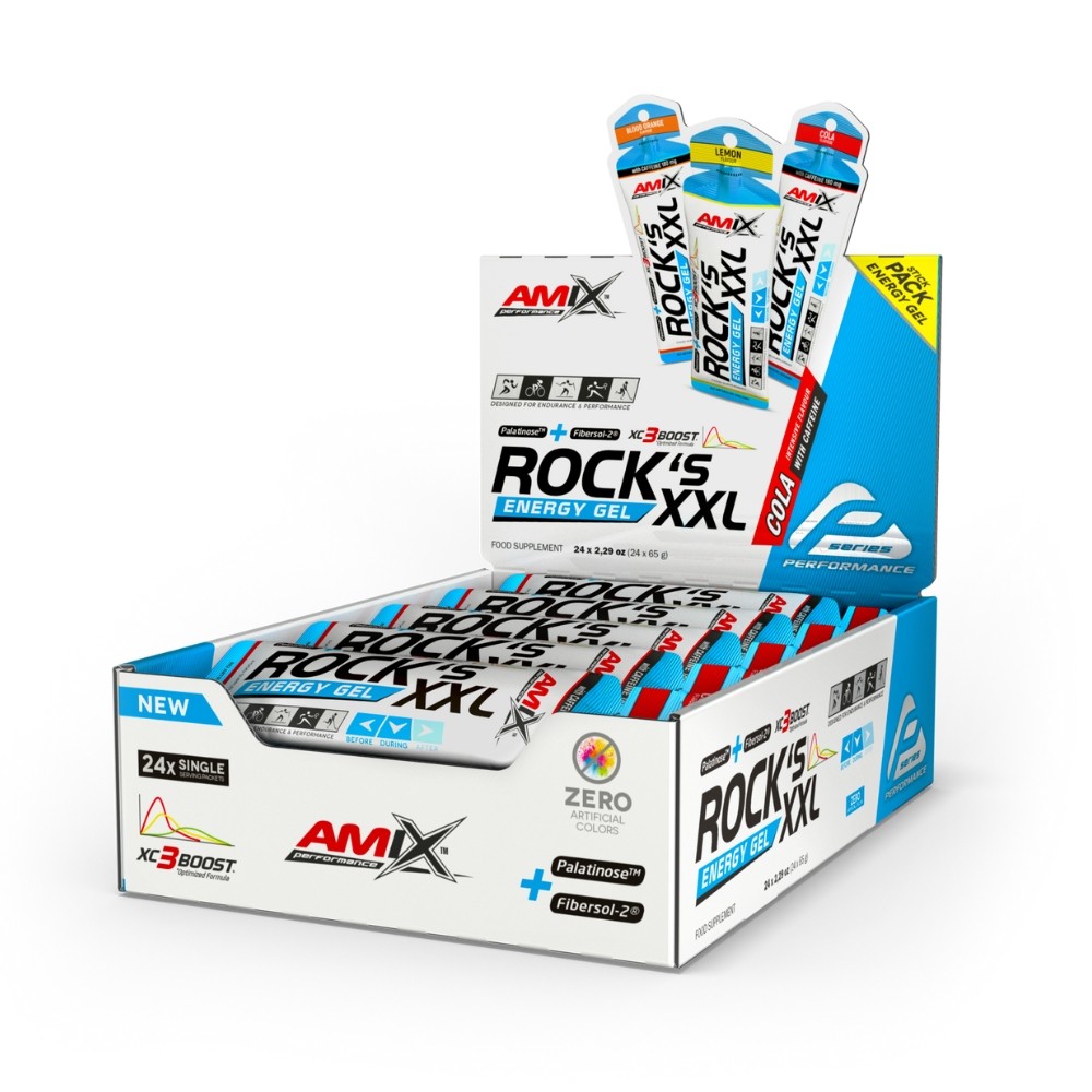 AMIX PERF GEL ROCK,S XXL C/CAFEINA 24X65GR COLA