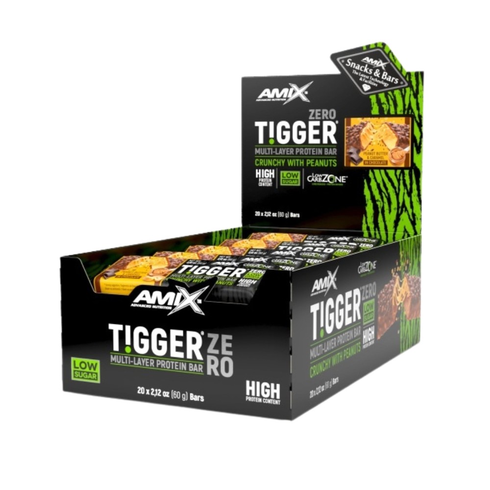 AMIX BARRITAS TIGGERZERO PROTEIN 20x60G CACAH-CARA