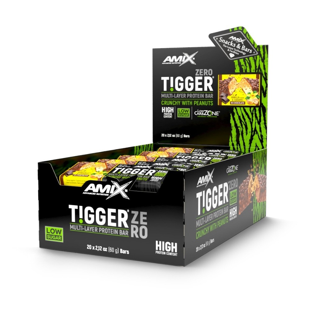AMIX BARRITAS TIGGERZERO PROTEIN 20x60G VAINIL-CAR