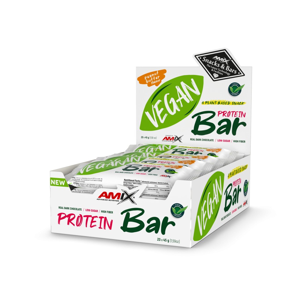 AMIX BARRITAS VEGANAS PROTEIN  20X45GR. CACAHUETE