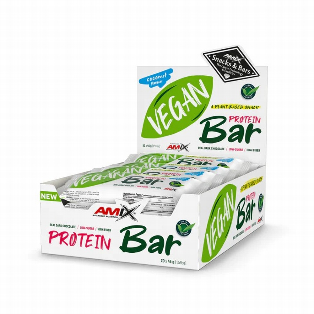 AMIX BARRITAS VEGANAS PROTEIN  20X45GR. COCO