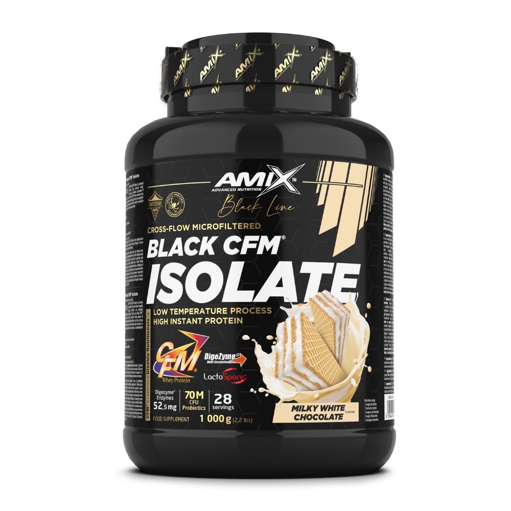 AMIX BLACK CFM ISOLATE 1KG LECHE & CHOCO BLANCO