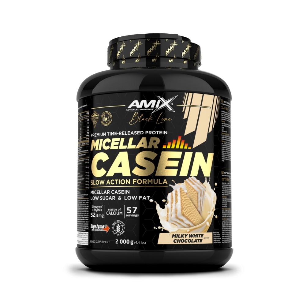 AMIX BLACK MICELLAR CASEIN 2KG CHOCOLATE BLANCO
