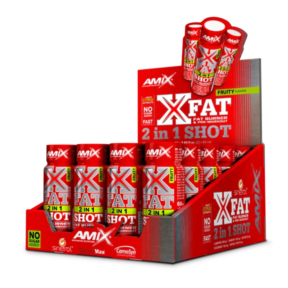 AMIX X-FAT 2 IN 1 SHOT 20X60 ML FRUTA