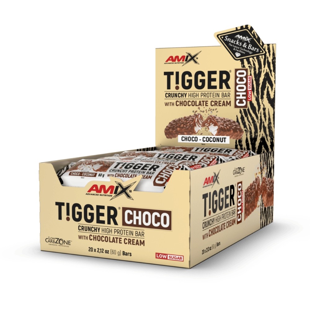 AMIX BARRITAS TIGGER CRUNCHY PROTEIN 20x60G COCO