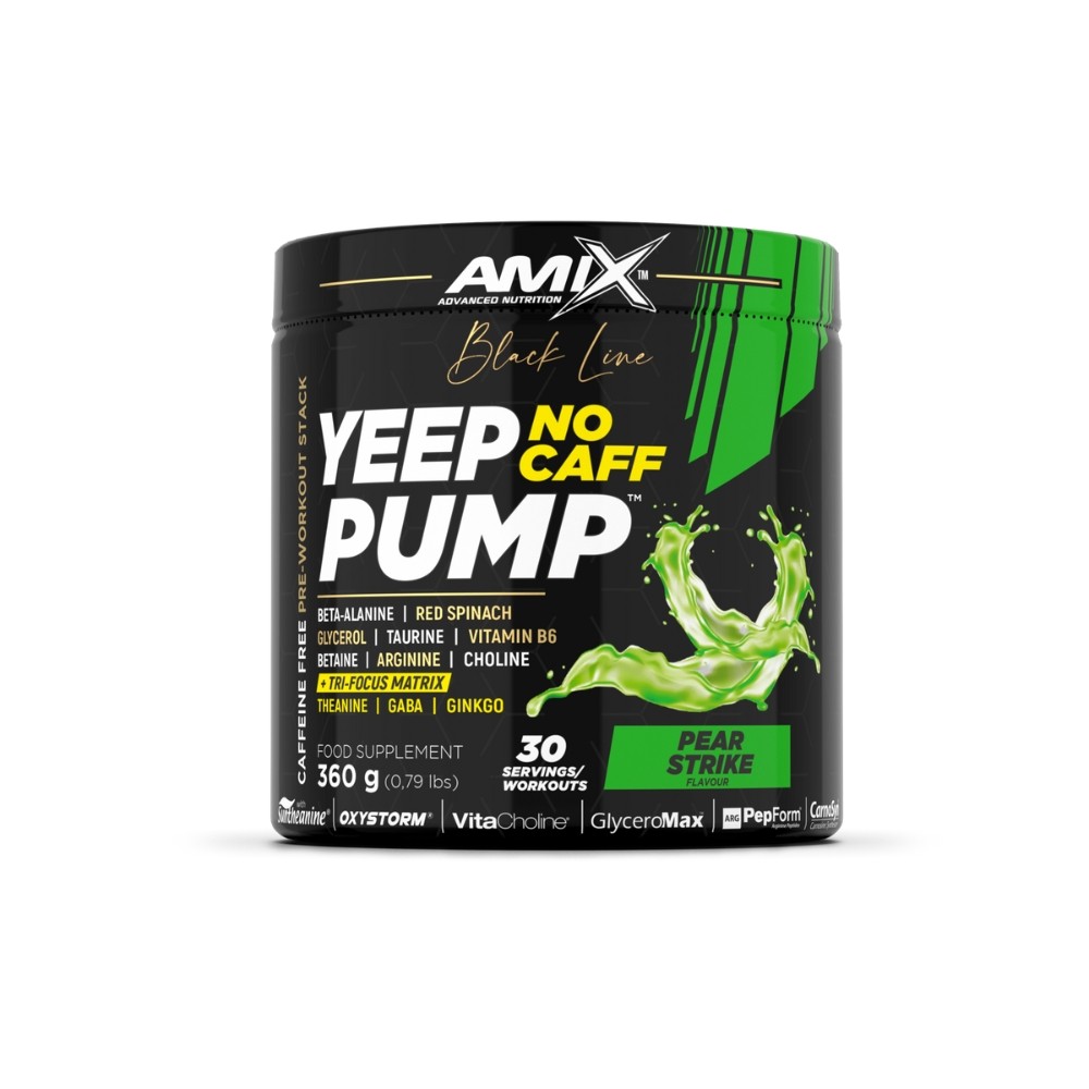 AMIX BLACK YEEP PUMP NO CAFF. 360GR. PEAR STRIKE