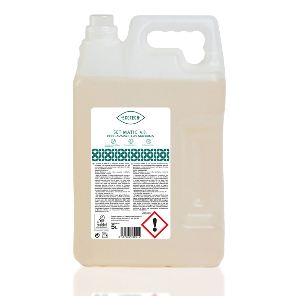 ECOTECH GARRAFA 5L SET MATIC AB -GEL DETER.LAVAVA-