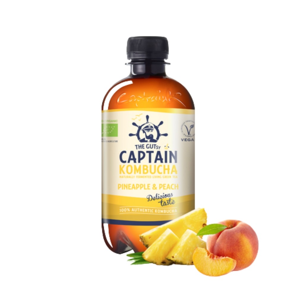 CAPTAIN KOMBUCHA BEBIDA 400ML PIÑA-MELOC. BIO