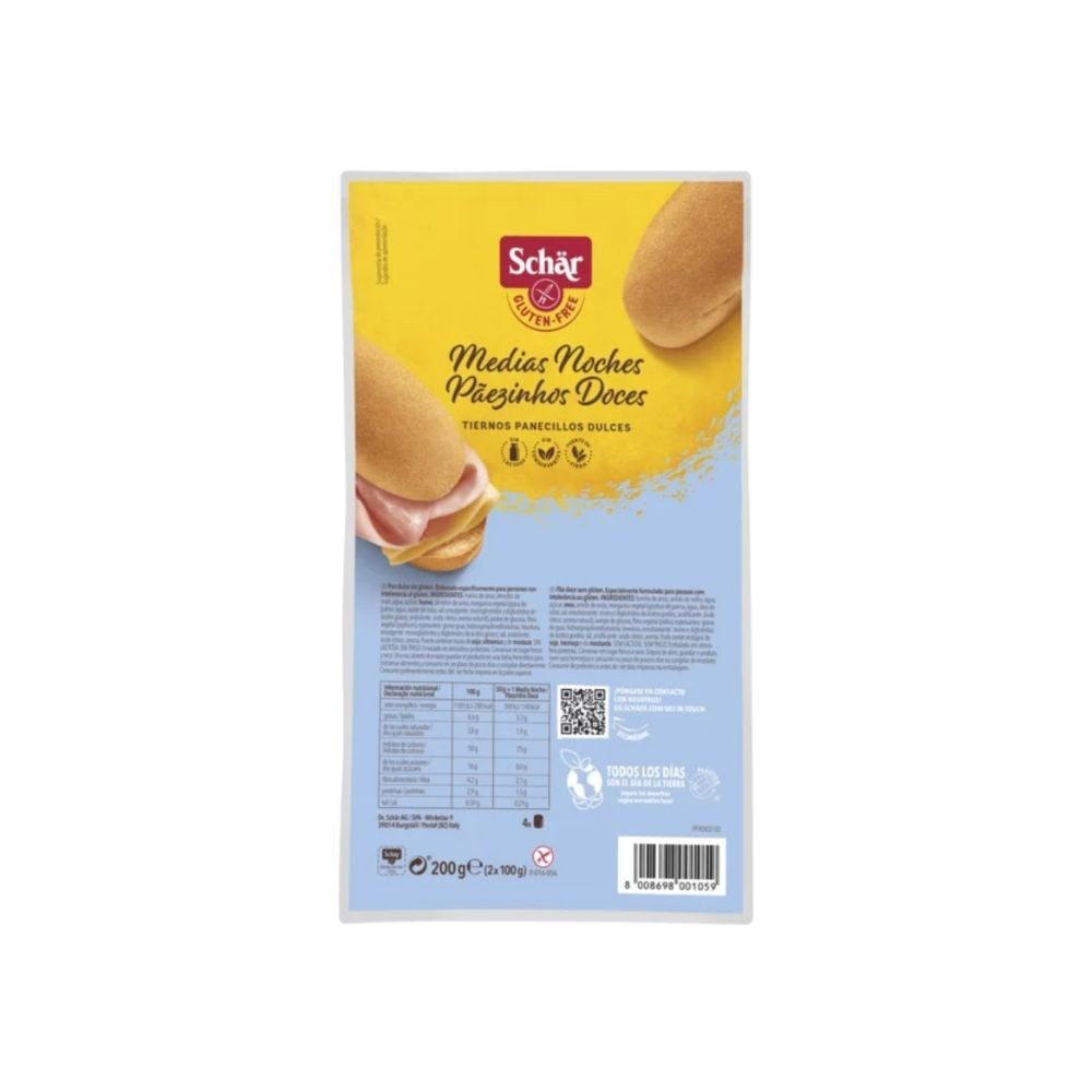 SCHAR PAN MEDIAS NOCHES S/GLUTEN 200GR.