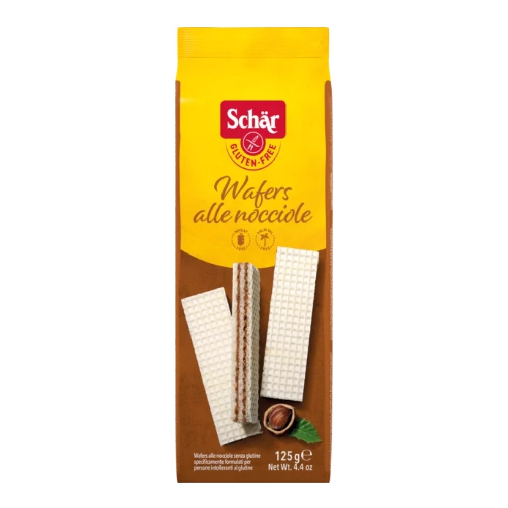 SCHAR WAFER AVELLANA BARQUILLO S/GLUTEN 125GR.