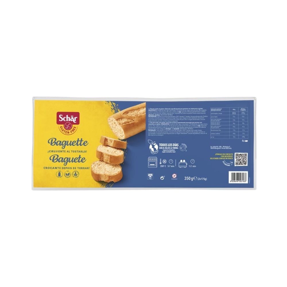 SCHAR PAN BAGUETTE 2UND. S/GLUTEN (2X175GR) 350GR
