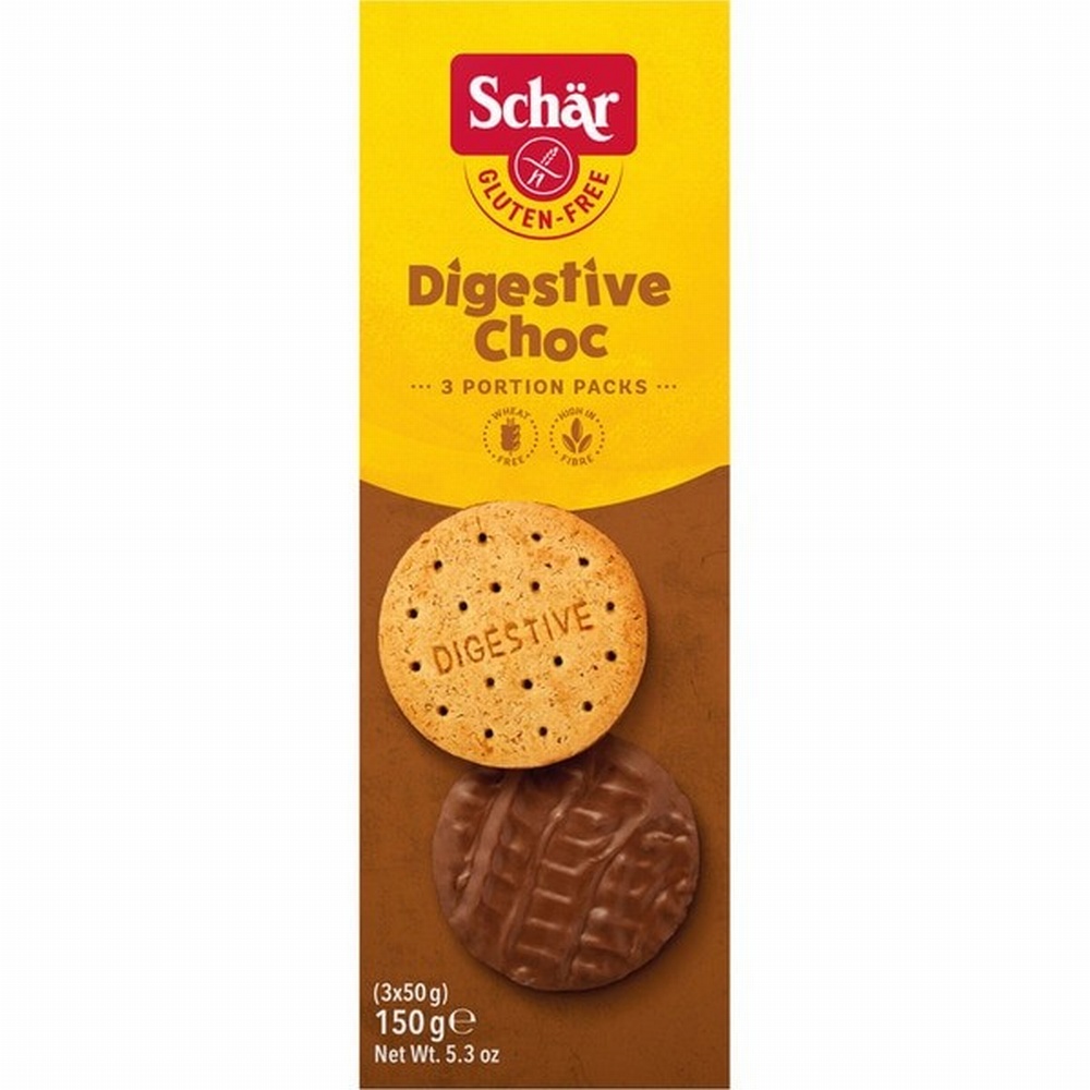 SCHAR GALLETA DIGESTIVE CHOC S/GLUTEN 150GR.