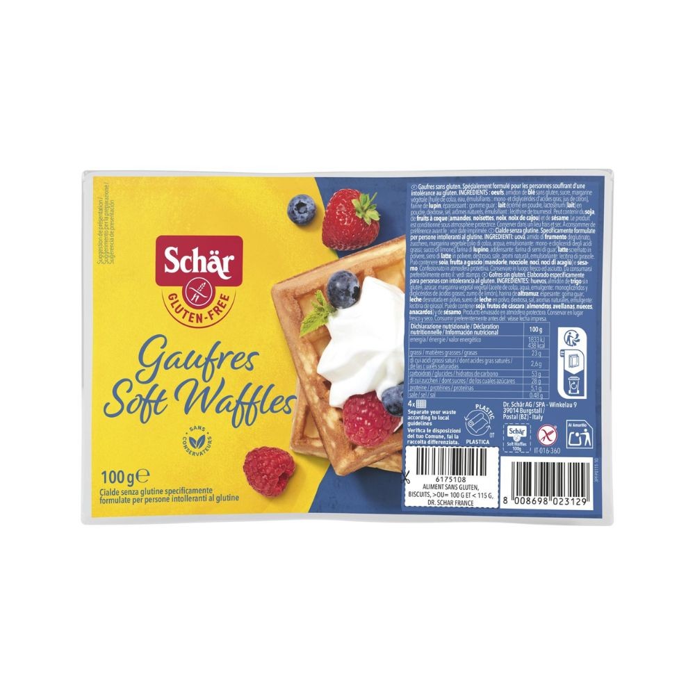 SCHAR GOFRES S/GLUTEN (4X25GR.)  100GR.