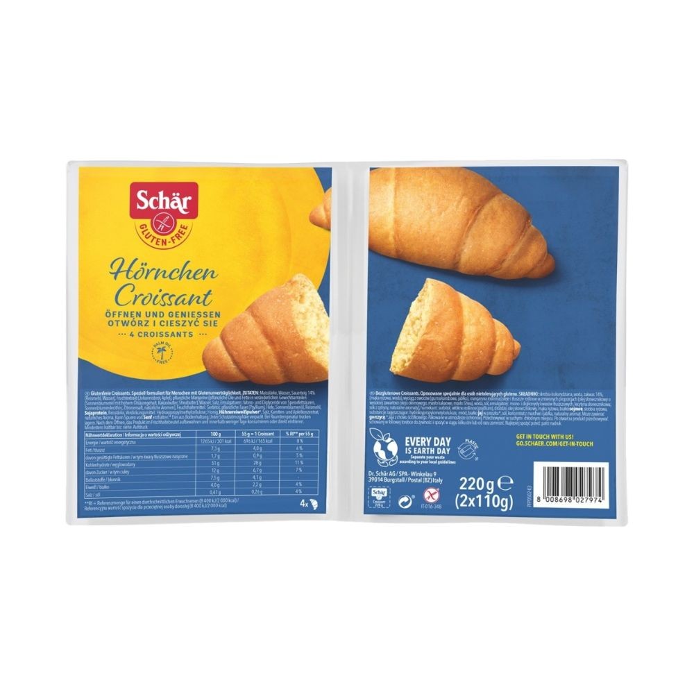 SCHAR CROISSANT S/GLUTEN (4X55GR) 220GR.