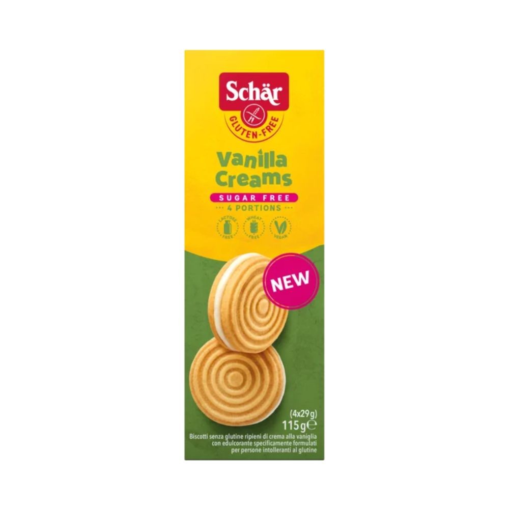 SCHAR GALLETA VAINILLA CREAMS SUGAR FREE 115G