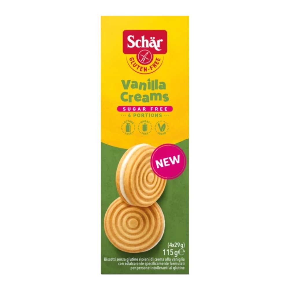 SCHAR GALLETA VAINILLA CREAMS SUGAR FREE 115G