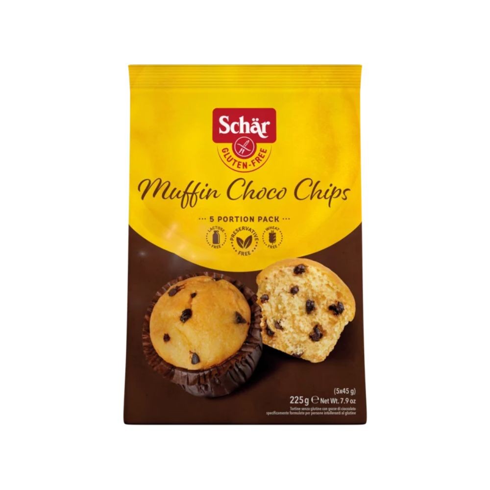 SCHAR MUFFIN CHOCO CHIPS S/GLUTEN 225g (5x45)