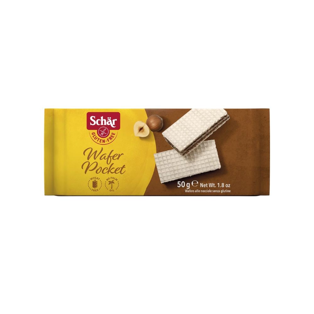 SCHAR WAFER POCKET BARQUILLO AVELLANA S/GL. 50GR