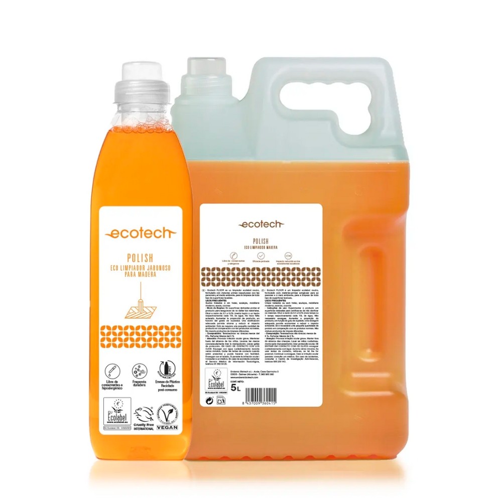 ECOTECH GARRAFA 5L POLISH -LIMPIA SUELO MADERA-
