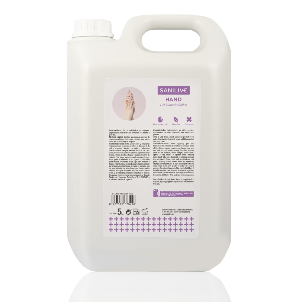 SANILIVE HAND Gel Hidroalcoholico 5L